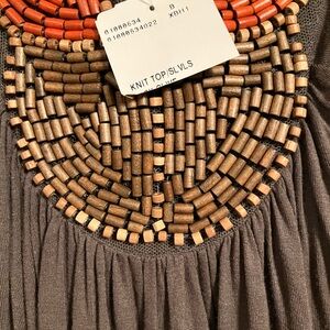 Forever 21 Top with Beaded Neckline